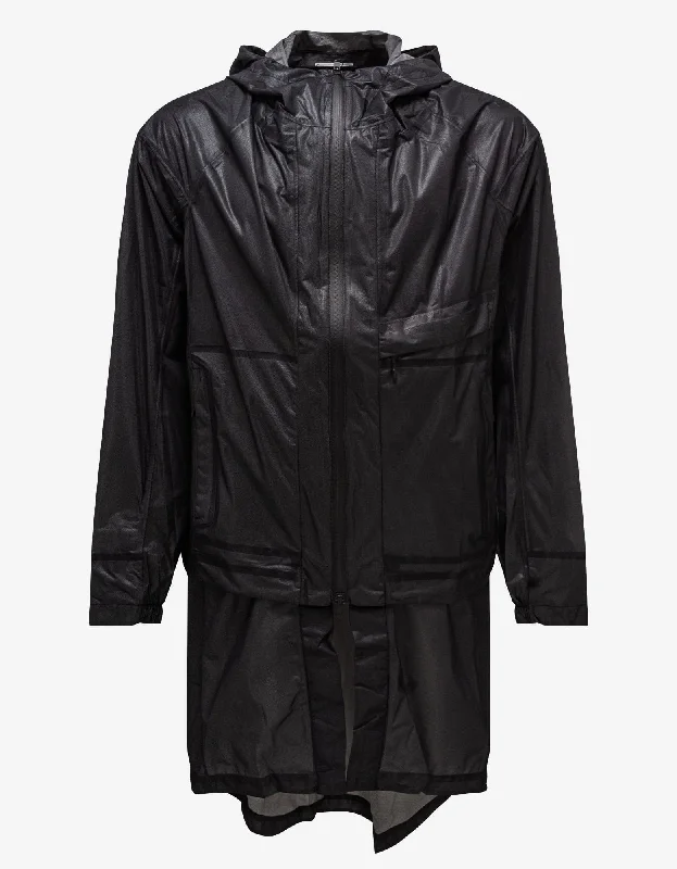 Y-3 Black Classic Sheer Nylon Parka Earthy Men's Hemp