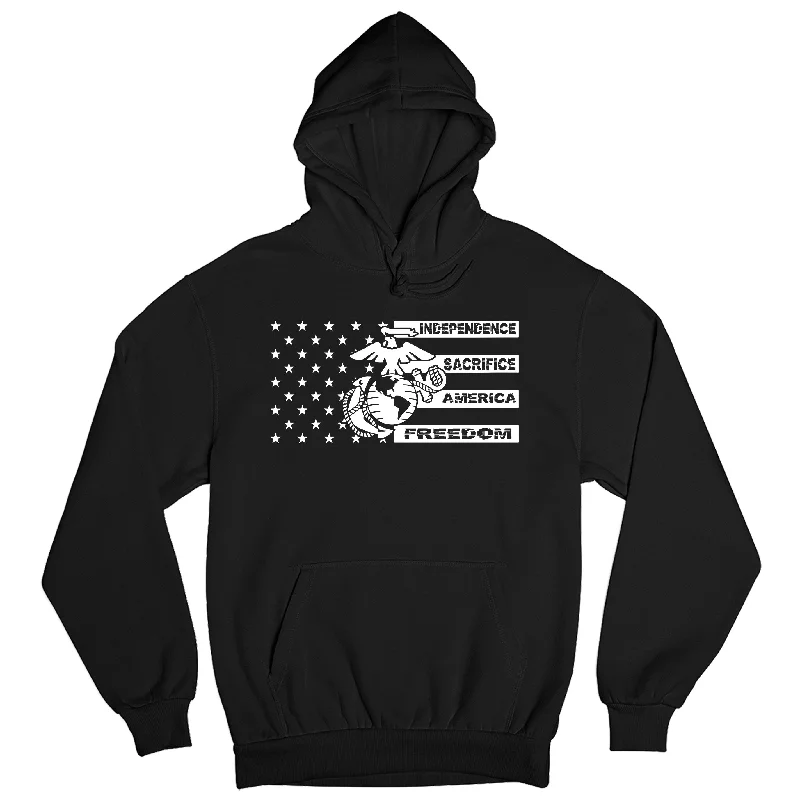 Independence Flag Hoodie Elegant Men's Cashmere