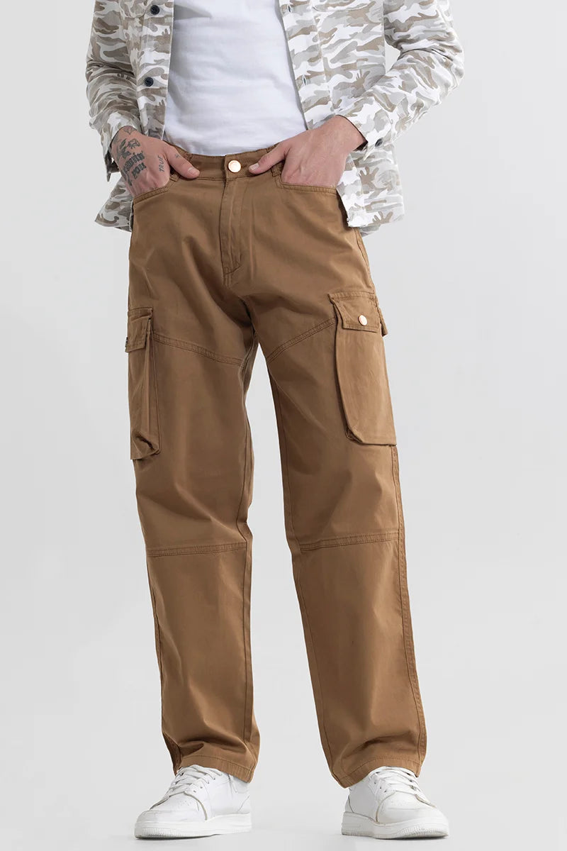 Dimee Brown Cargo Pant Bold Men's Statement