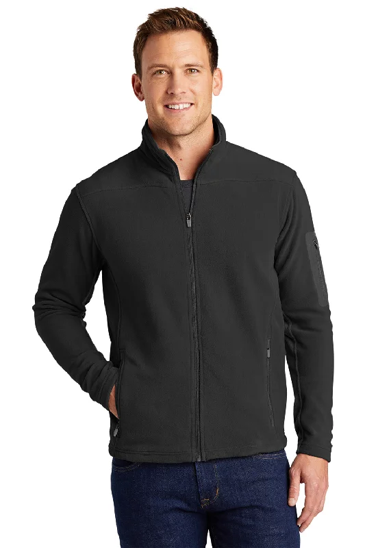 Port Authority Mens Summit Full Zip Fleece Jacket - Black Dynamic Men's Glow