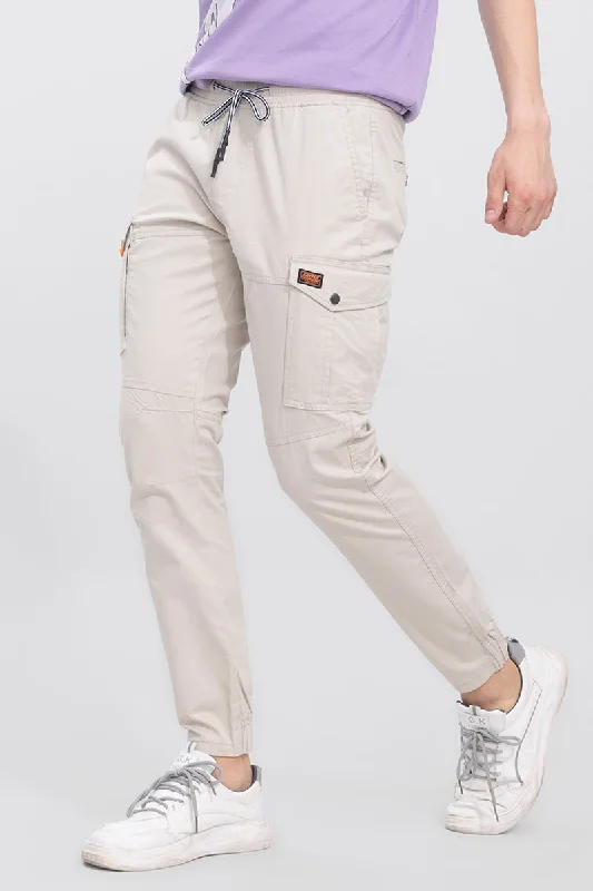 Broly Off-White Cargo Jogger Minimalist Men's Casual 