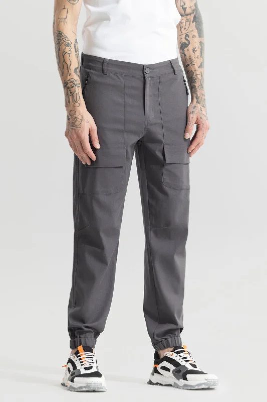 Rustic Grey Cargo Pant Polished Men's Satin