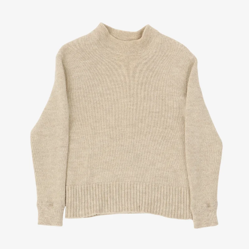 Wool Mock Neck Jumper Dynamic Men's High