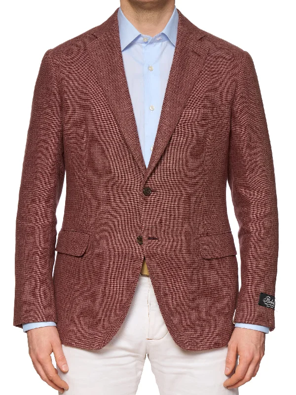 BELVEST "Jacketinthebox" Brick Color Hopsack Linen-Wool Jacket 52 NEW US 42 Traditional Men's Wool