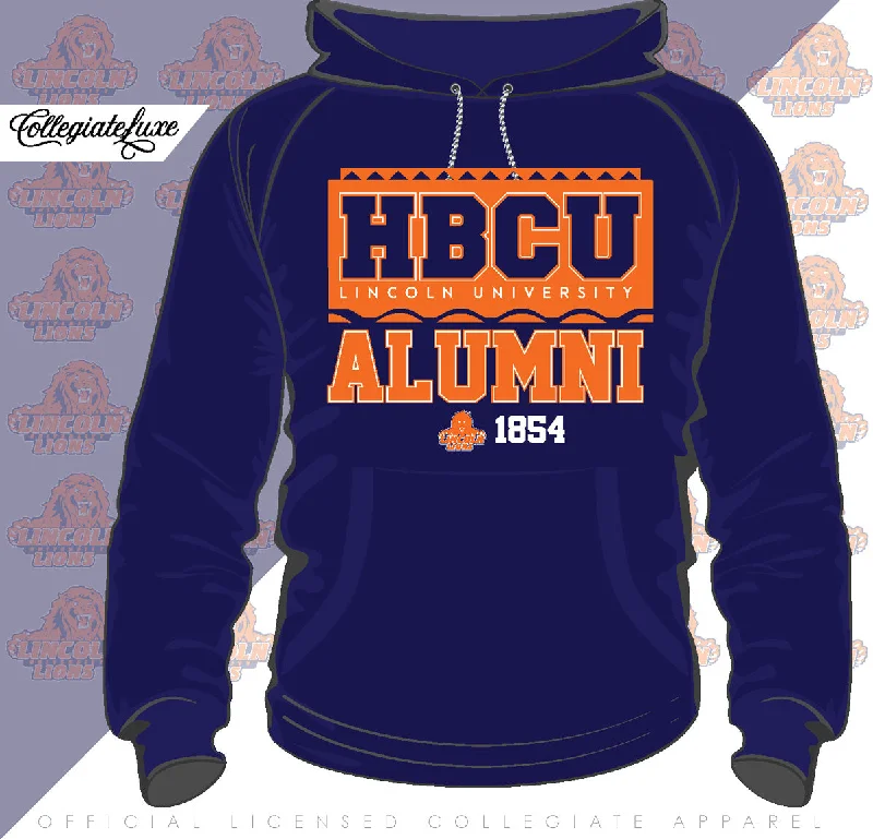 LINCOLN | 90s ALUMNI | Navy Unisex Hoodie (z) Masculine Men's Thick