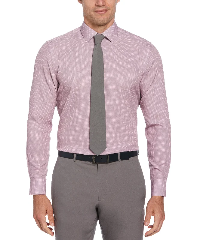 Slim Fit Total Stretch Dot Dress Shirt Refined Men's Classic 