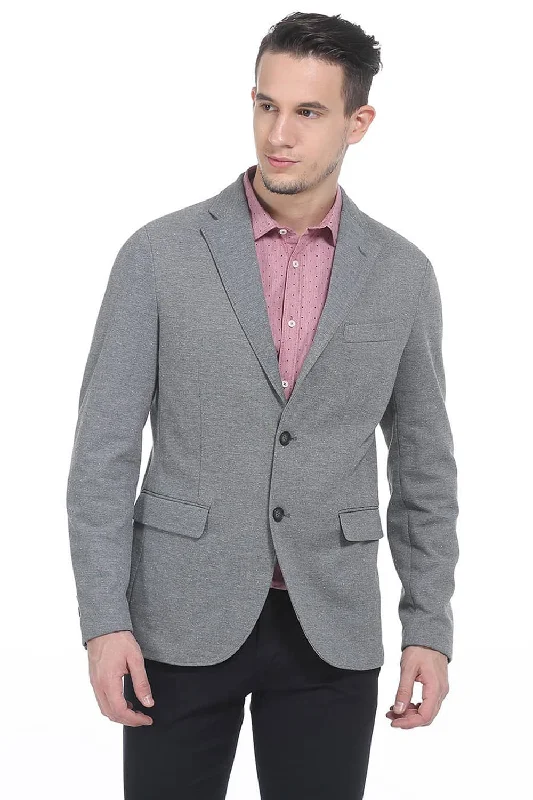 Comfort Fit 2 Button Knit Blazer Relaxed Men's Beach