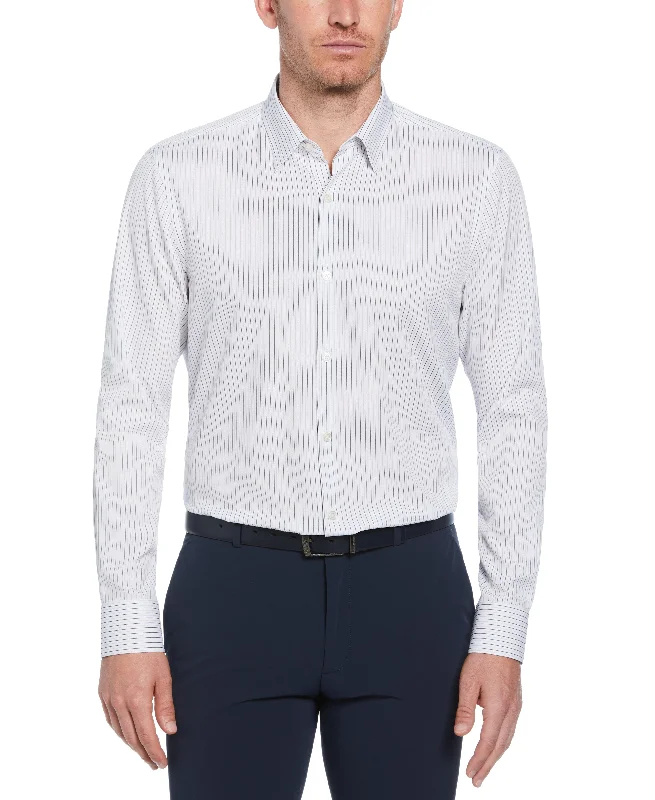 Total Stretch Bi-Color Pinstripe Shirt Refined Men's Hand