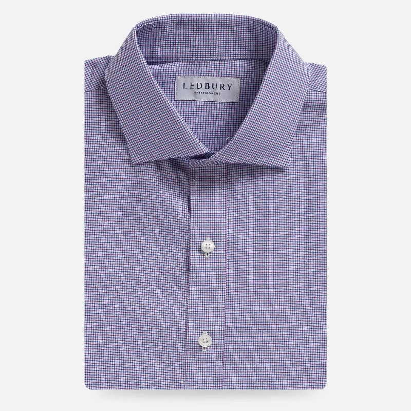 The Purple Straub Check Custom Shirt Modern Men's 