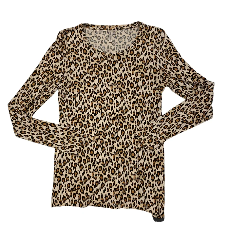 Top Long Sleeve Basic By Banana Republic In Animal Print, Size: Xs Minimalist Men's Casual 