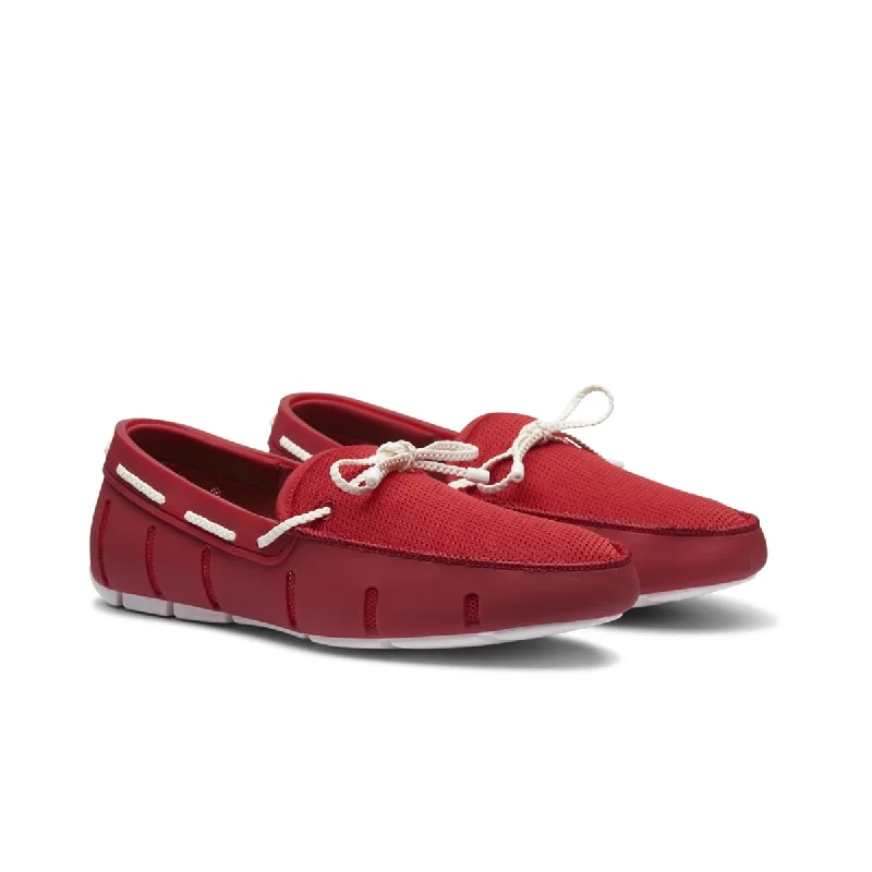 BRAIDED LACE LOAFER - RED Business