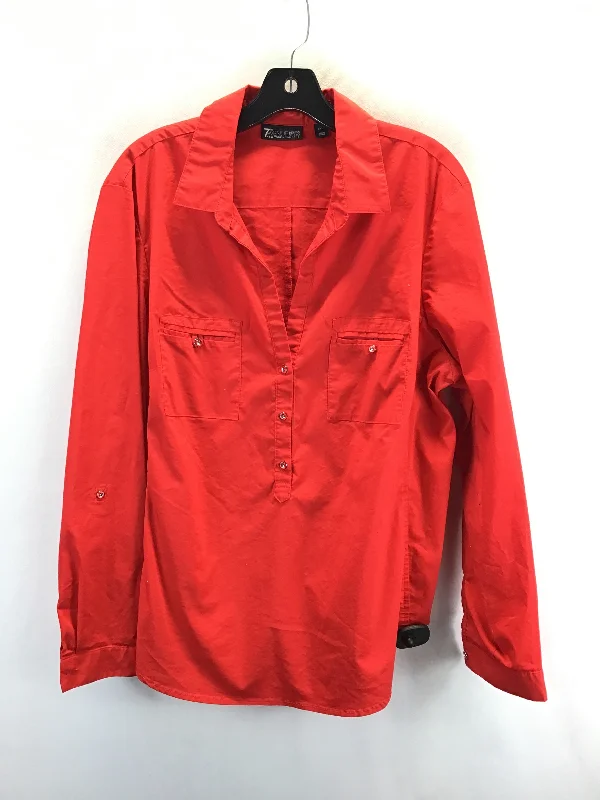 Top Long Sleeve By New York And Co In Red Cozy Men's Winter