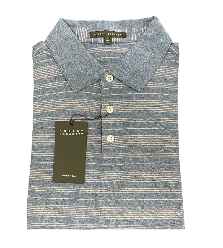 HEATHROW STRIPE POLO - NAVY Youthful Men's Pop