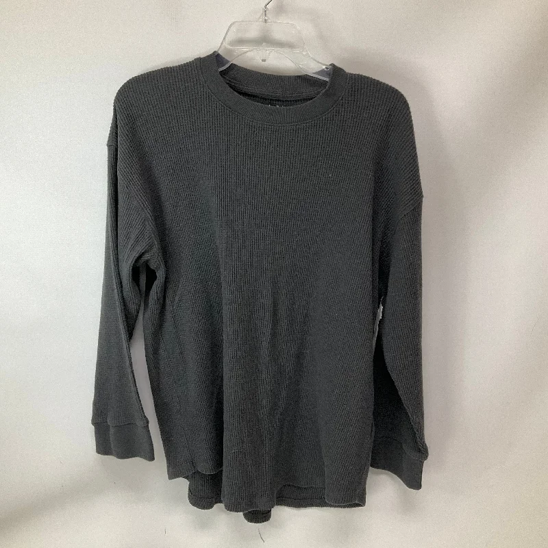 Top Long Sleeve Basic By Abercrombie And Fitch In Grey, Size: L Trendy Men's Oversized