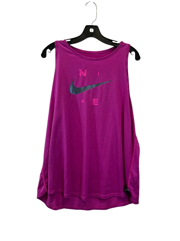 Athletic Tank Top By Nike In Pink, Size: 1x Street