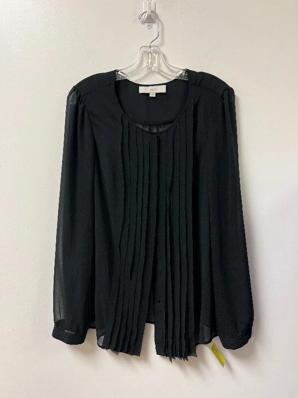 Top Long Sleeve By Loft In Black, Size: L Casual Men's Short