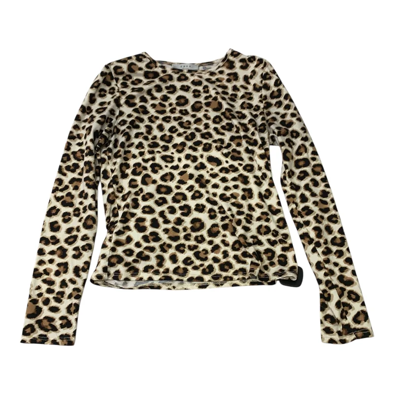 Top Long Sleeve By Gaze In Animal Print, Size: Xs Artistic Men's Avant