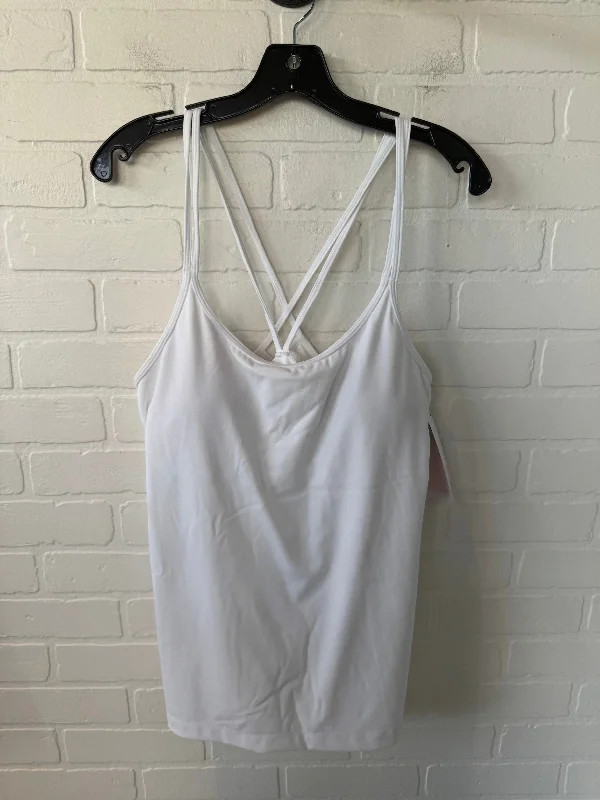 Athletic Tank Top By Talbots In White, Size: Xl Sporty Men's Athleisure 