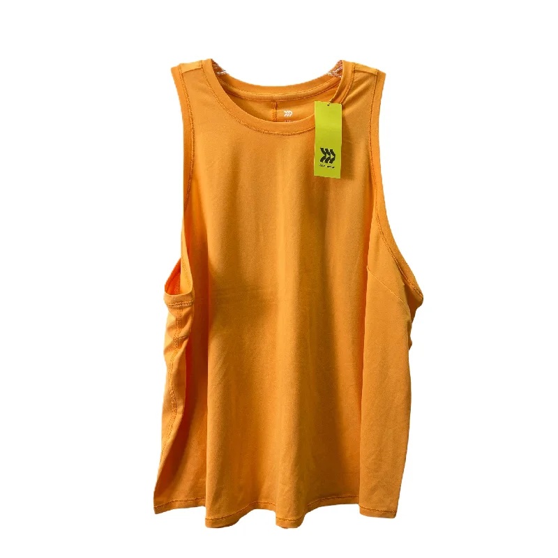 Orange Tank Top By All In Motion, Size: 1x Minimalist Men's Casual 