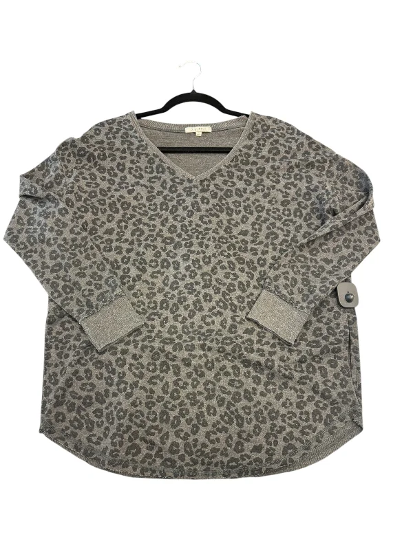 Top Long Sleeve By Z Supply In Grey, Size: Xs Laid