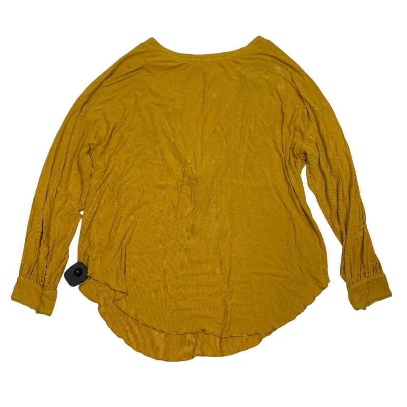 Top Long Sleeve By Free People In Yellow, Size: S Dynamic Men's Moto