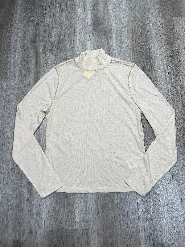 Top Long Sleeve By Madewell In Cream, Size: L Trendy Men's Scandinavian