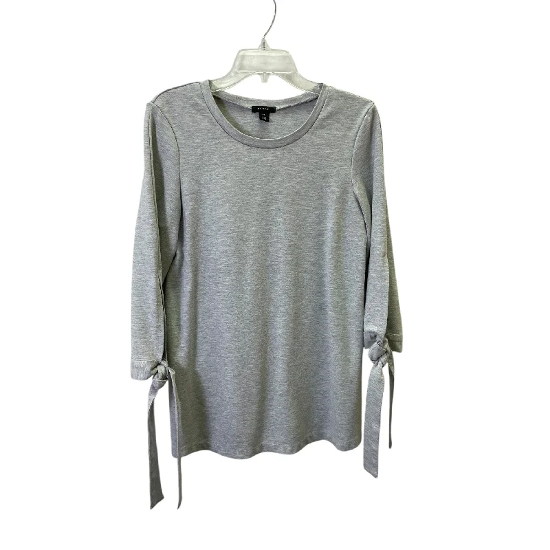 Top 3/4 Sleeve By Halogen In Grey, Size:M Refined Men's Hand