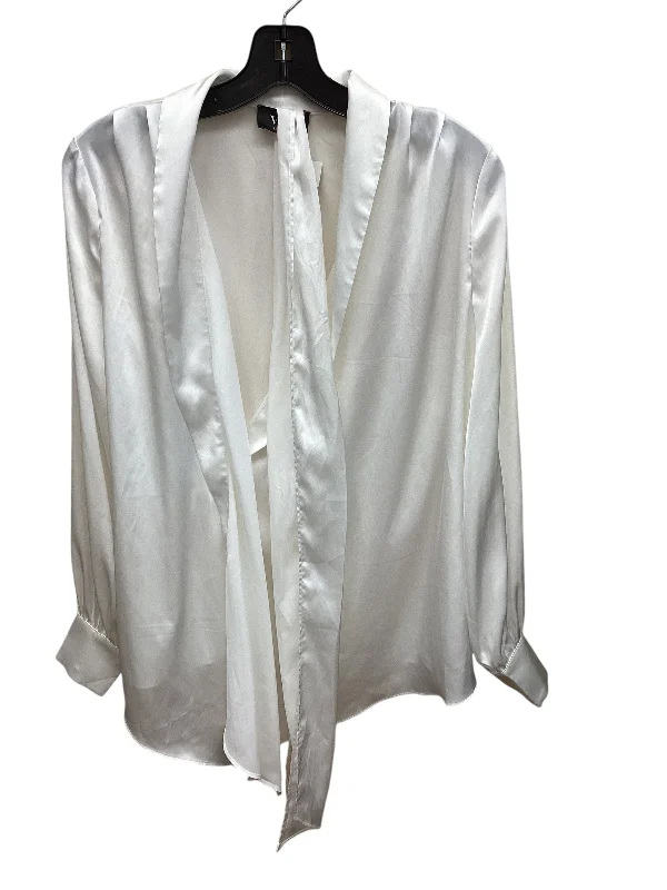 Top Long Sleeve By Vici In White, Size: Xs Modern Men's 