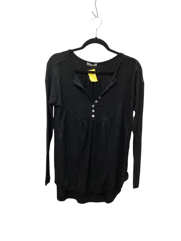 Top Long Sleeve By Sweet Romeo In Black, Size: M Business