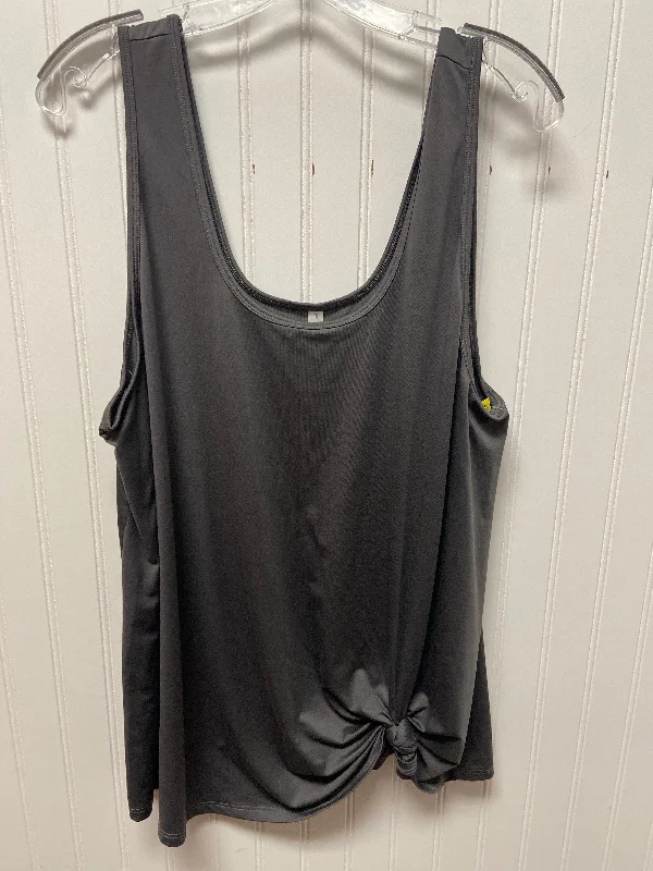 Athletic Tank Top By Fabletics In Grey, Size: 1x Sporty Men's Tennis