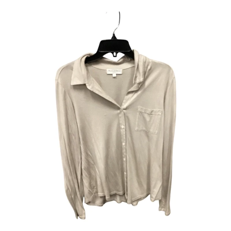 Top Long Sleeve By Michael Stars In Tan, Size: M Beach