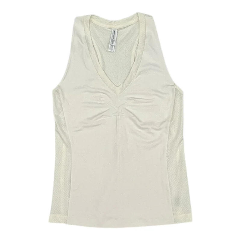 Athletic Tank Top By Athleta In Cream, Size:M Practical Men's Multi