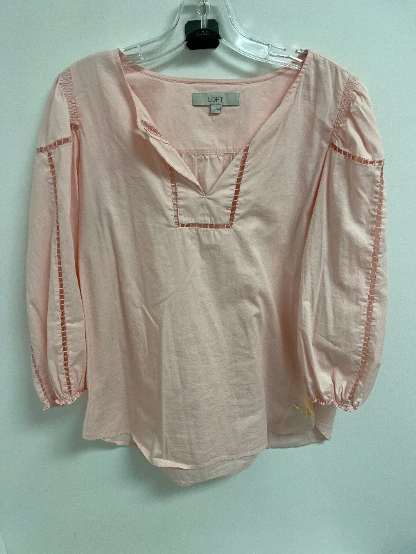 Top Long Sleeve By Loft In Pink, Size: L Youthful Men's Anime