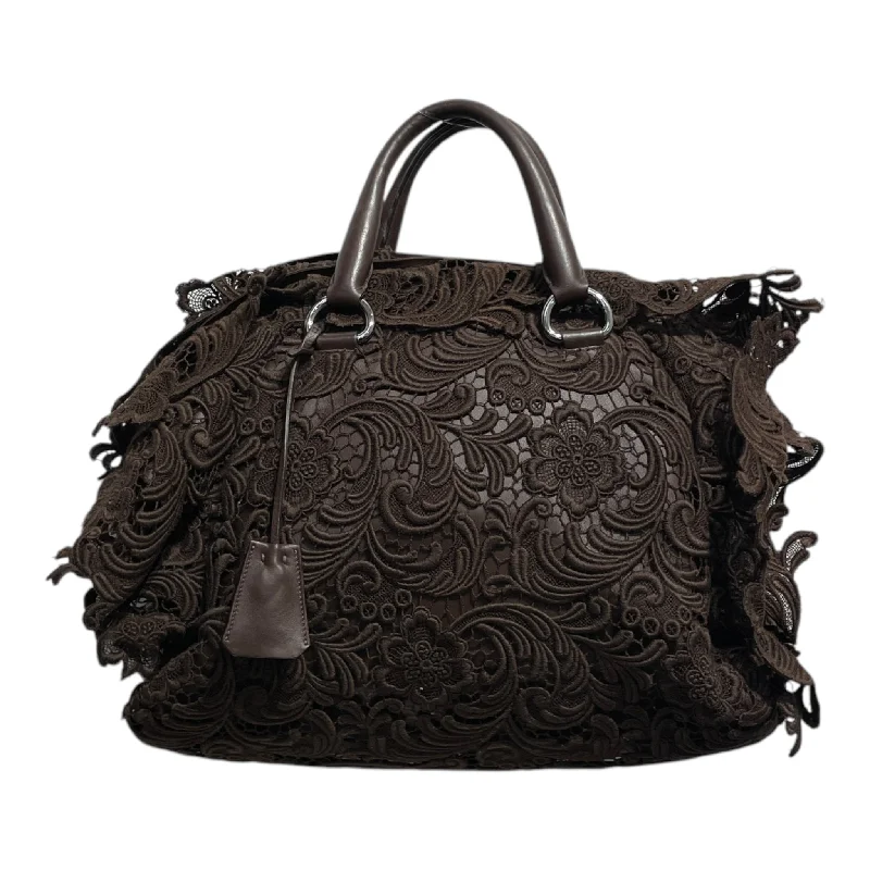 PRADA/Hand Bag/OS/Cotton/BRW/PIZZO LACE Refined Men's Velvet