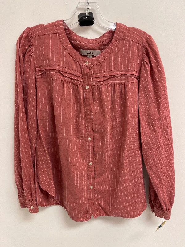 Top Long Sleeve By Loft In Pink, Size: L Adventure