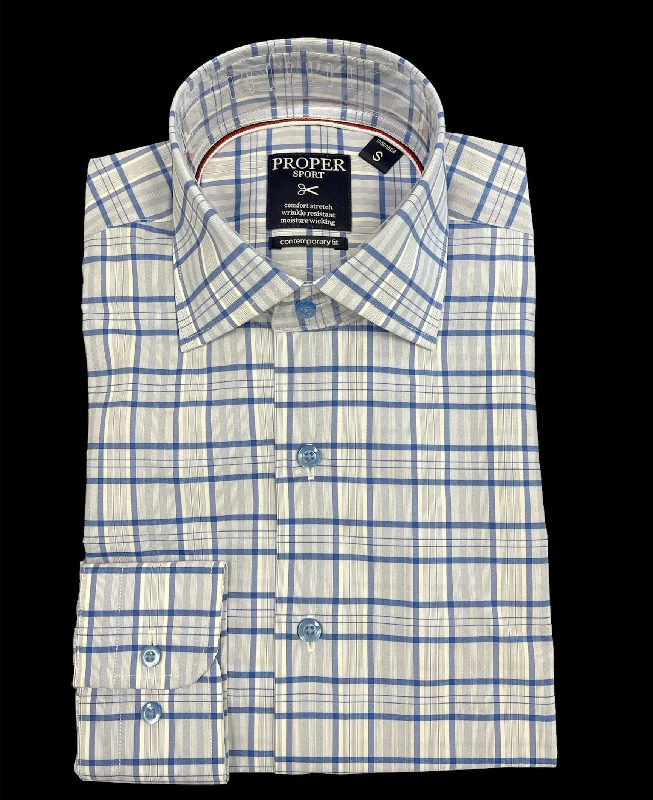 PROPER CONT FIT WINDOWPANE - BLUE/ Bold Men's Animal