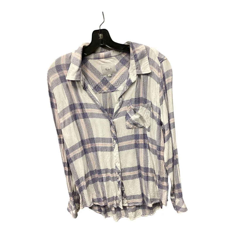 Top Long Sleeve By Rails In Plaid Pattern, Size: L Cclassic Men's Tweed