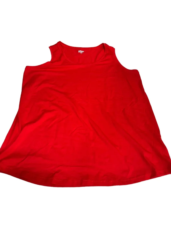 Red Tank Top Lands End, Size 1x Laid