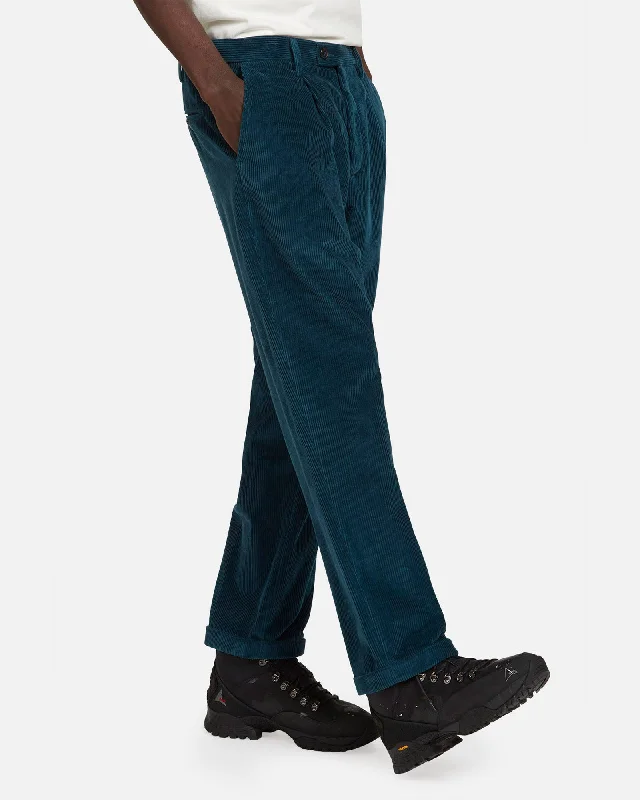 Baracuta Regular Fit Mens Cord Pant - Peacock Blue Confident Men's Power