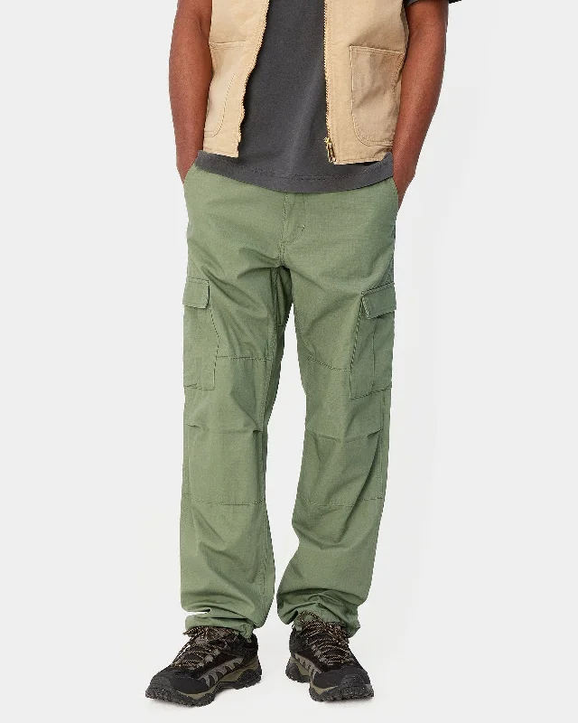 Carhartt WIP Aviation Pant Slim Fit Cargo - Dollar Green Rinsed Dapper Men's 1920S