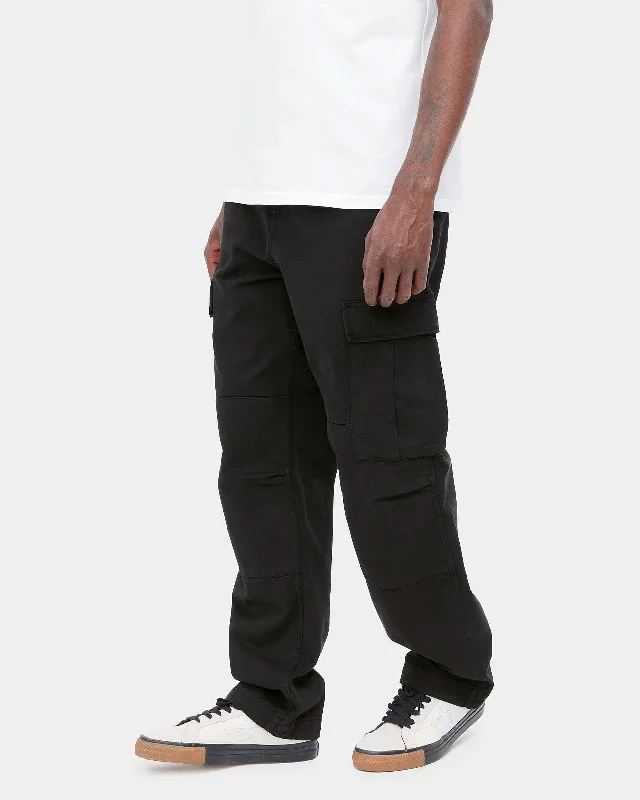 Carhartt WIP Regular Cargo Pant - Black Garment Dyed Artistic Men's Hand