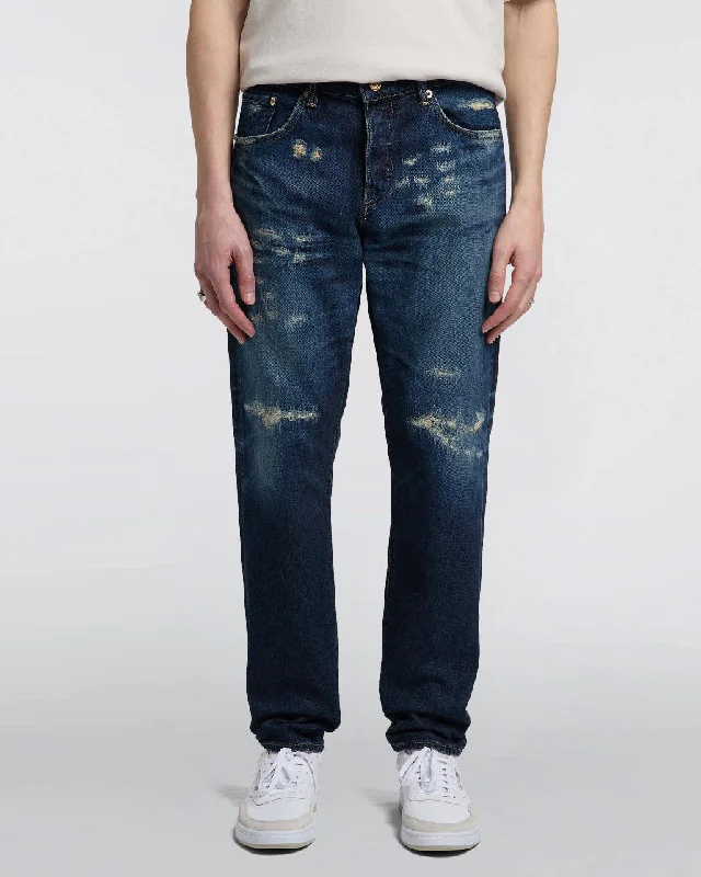 Edwin Made In Japan Regular Tapered Mens Jeans - 12.6oz Kaihara Yoshiko Left Hand Denim / Blue Remake Polished Men's Satin