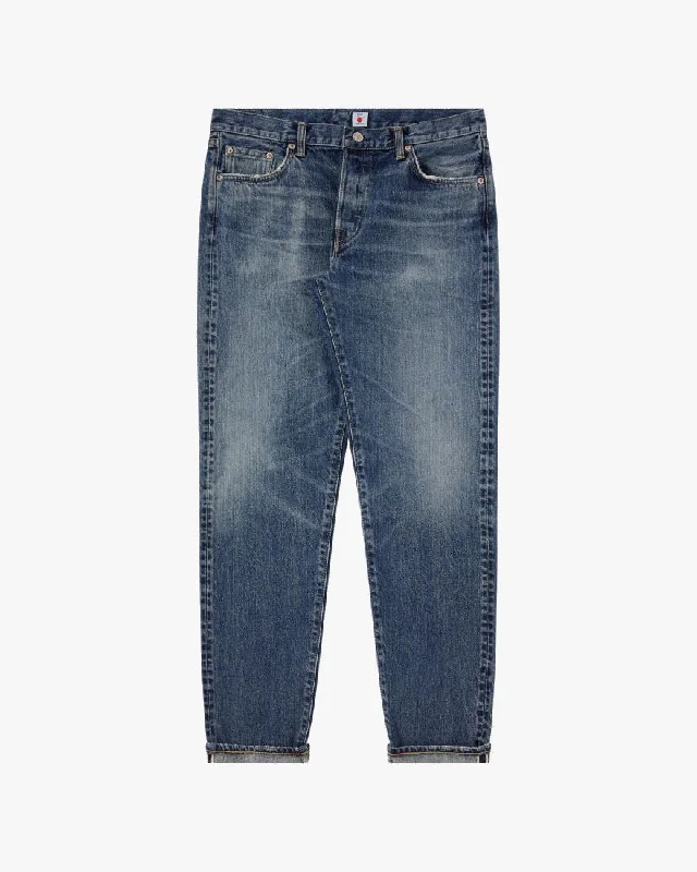 Edwin Made In Japan Regular Tapered Mens Jeans - 14oz Kurabo Recycled Red Selvage Denim / Blue Light Used Bold Men's Statement