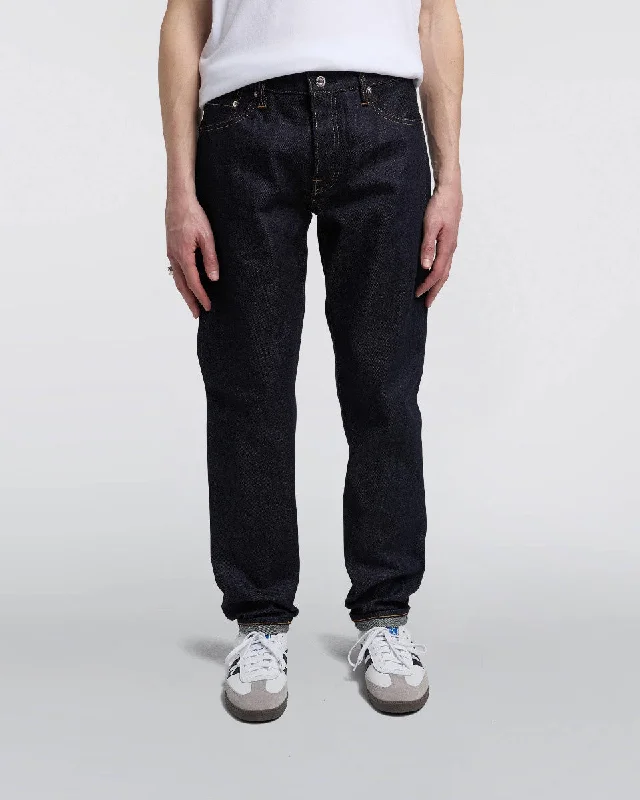 Edwin Made In Japan Regular Tapered Mens Jeans - 14oz Kurabo Recycled Red Selvage Denim / Blue Unwashed Trendy Men's Bucket