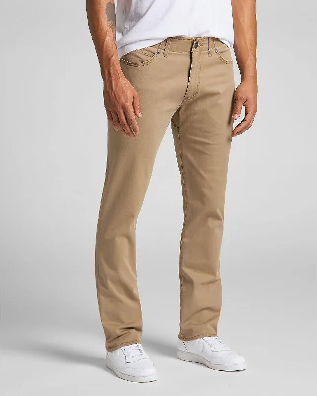 Lee Straight Fit Extreme Motion Mens Cotton Twill Trousers - Cougar Modern Men's Tech