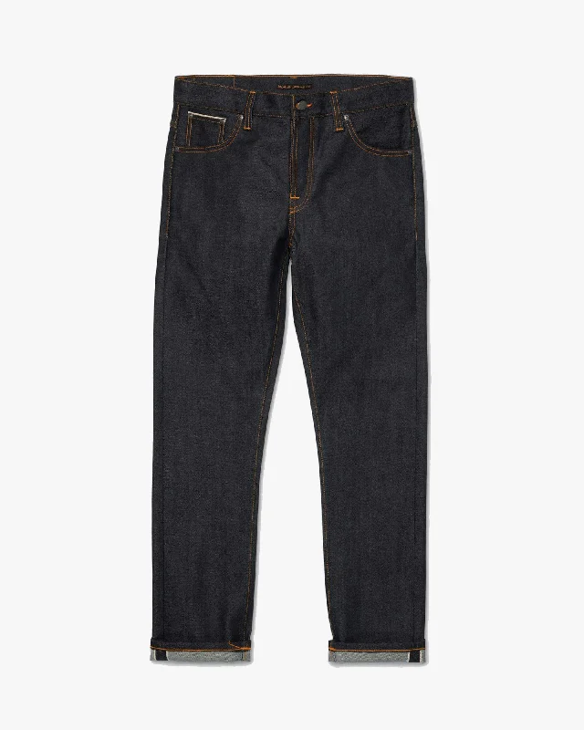 Nudie Grim Tim Slim Straight Mens Jeans - Dry Japan Selvage Adventure