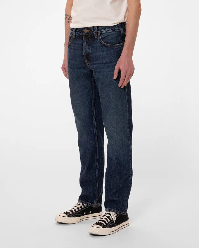 Nudie Gritty Jackson Regular Fit Mens Jeans - Blue Soil Sleek Men's Metallic