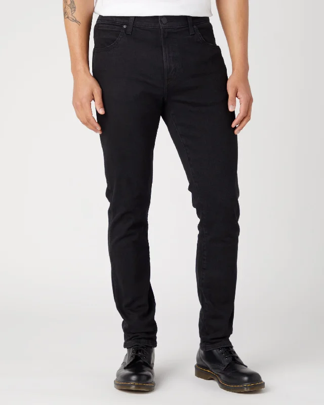 Wrangler Larston Slim Tapered Mens Jeans - Atmosphere Monochromatic Office Style